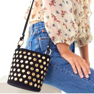 Urban Outfitters Genuine Suede Studded Bucket Bag 🖤
